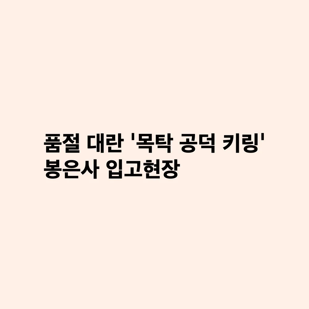 봉은사 불교용품샵 '목탁 공덕 키링' 구매 정보: 1만 원 가격과 1인 3개 제한, 실물 후기